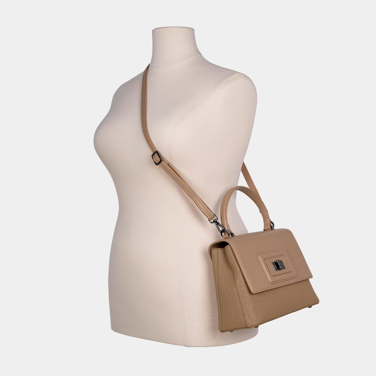 Structured Elegance Top Handle Bag