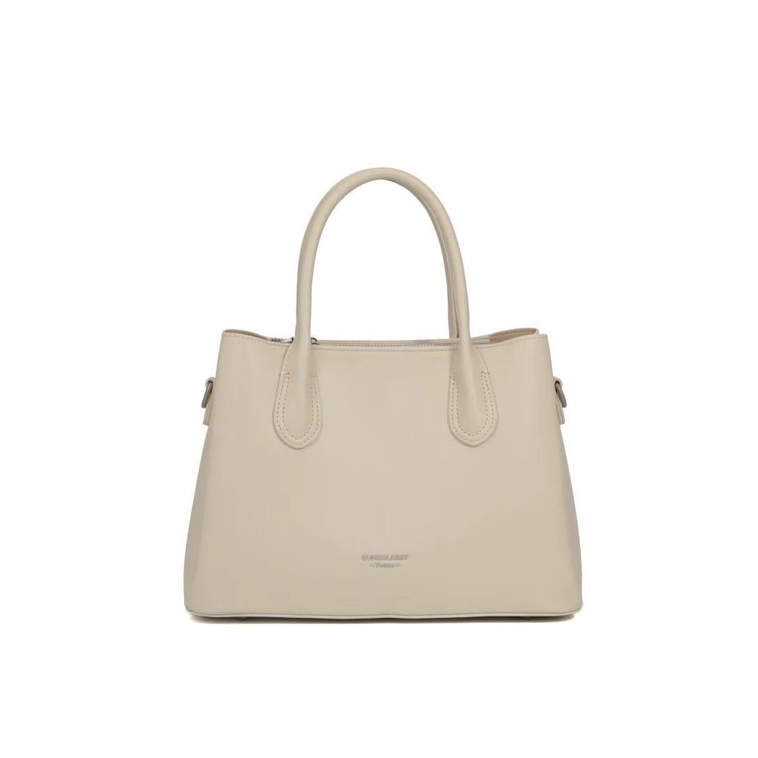 Venus Luxe Structured Handbag (Beige-Black-Brown)