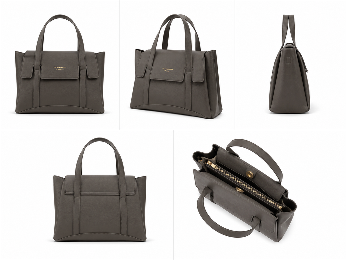 GL — Structured Flap-Pocket Tote