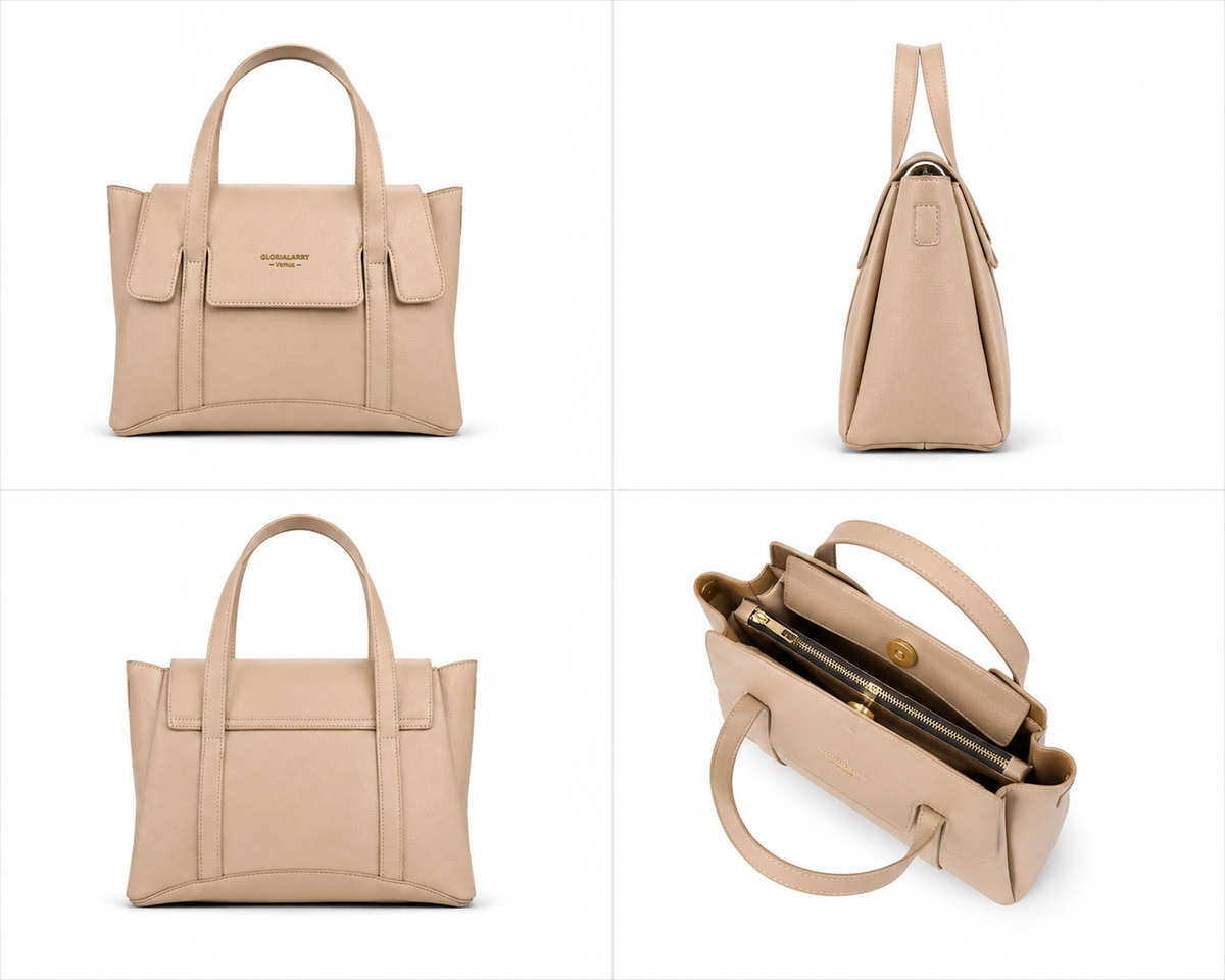GL — Structured Flap-Pocket Tote