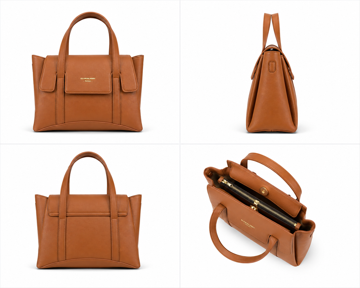 GL — Structured Flap-Pocket Tote