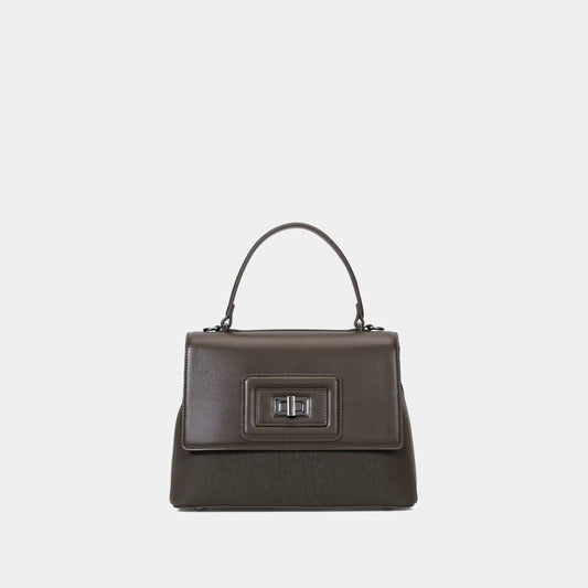 Structured Elegance Top Handle Bag