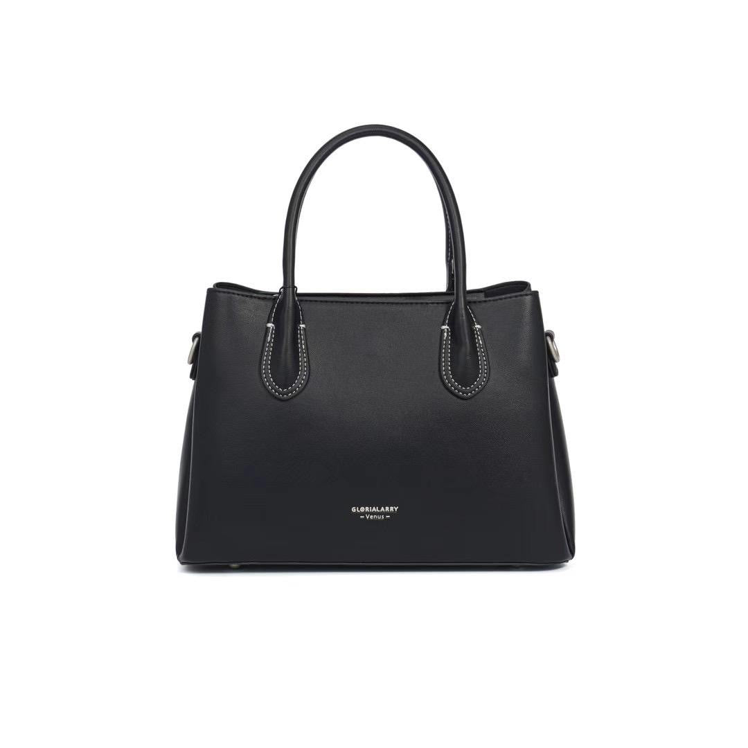 Venus Luxe Structured Handbag (Beige-Black-Brown)
